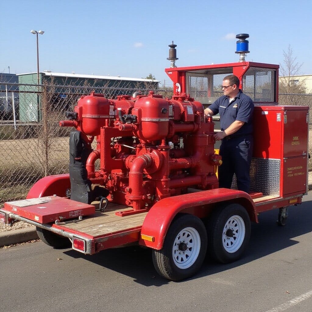 Technician in safety gear examining hoses and gauges on a trailer-mounted mobile fire pump system during a compliance inspection" fire pump diesel engine fire code jockey pump diesel engine jockey pump jurisdictions ul diesel engine inspections diesel engine fire pump inspection fire pump fire pump inspection nfpa fire pump software jurisdictions nfpa software mobile app nfpa fire pump fire pump inspections ul fire pump fire pump ul jurisdiction jurisdiction inspection fire pump nfpa nfpa nfpa fire pump software nfpa fire code inspection fire pumps fire pump jockey pump nfpa